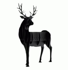 Barbecue BBQ Deer free DXF Vectors File