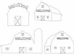 Barns Free Dxf File For Cnc DXF Vectors File