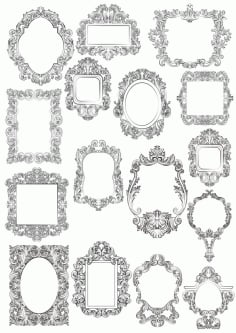 Baroque Floral Frames Free CDR Vectors File