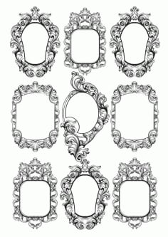Baroque Frames Set Free CDR Vectors File