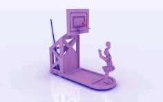 Basketball Shape Pen Holder Stand 3mm Laser Cut CDR File