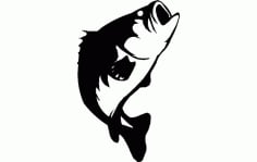 Bass Fish CNC Router Free DXF File