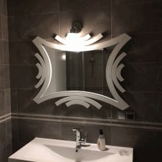 Bathroom Mirror Frame Design Laser Cut CDR File
