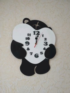 Bear Laser Cut Wall Clock DXF File