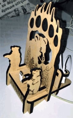 Bear Phone Stand Laser Cut CDR File