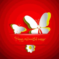 Beautiful Butterfly Background Free Vector