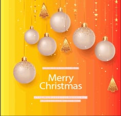 Beautiful Elegant Merry Christmas Celebration Invitation Card Vector File