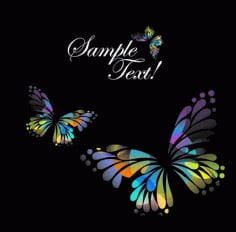 Beautiful Floral Butterfly Creative Art Free Vector