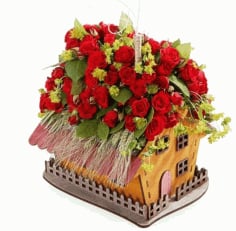 Beautiful Flower House Vase for Home Decoration Laser Cut Design CDR File