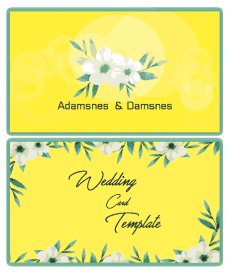 Beautiful Hand Drawing Wedding Invitation Card Floral Free Vector