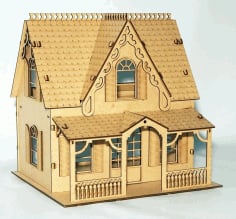 Beautiful House Laser Cut Free CDR File