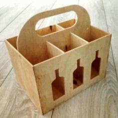 Beer Box Caddy for Laser Cut CNC DXF File