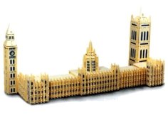 Big Ben London 3D Jigsaw Wooden Houses of Parliament Model Toy Puzzle DXF Files for Laser Cutting