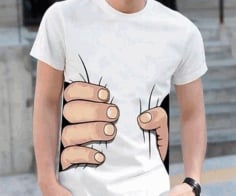 Big Hand Squeeze T-Shirt Design Vector CDR File