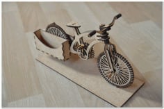 Bike Wooden Organizer 3D Puzzle Laser Cut DXF File