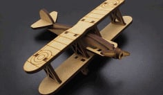 Biplan Airplane Miniature CDR Vectors File