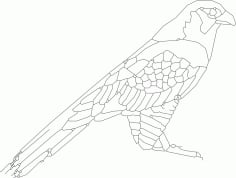 Bird Sitting 2 Free Dxf For Cnc DXF Vectors File