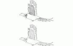 Birds Flying Free Dxf File For Cnc DXF Vectors File