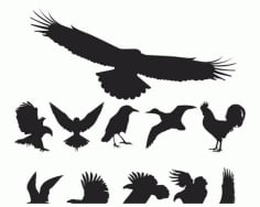 Birds Silhouette Vector Pack Free CDR Vectors File