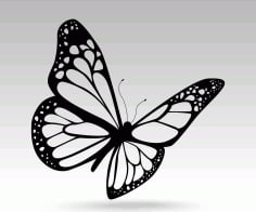 Black Color Butterfly Free Vector