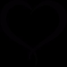 Black Heart Outline Vector SVG File