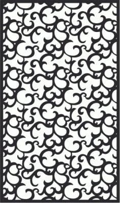 Black Seamless Lace Pattern CDR File
