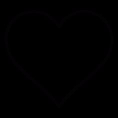 Blod Heart Outline Vector SVG File
