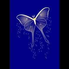 Blue Butterfly Wallpaper Vector SVG File