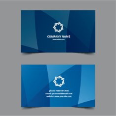 Blue Color Business Card Template Free Vector