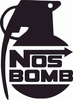 Bomb Car silhouette poster CDR File