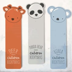 Bookmarks Deer Panda Koala Free CDR File