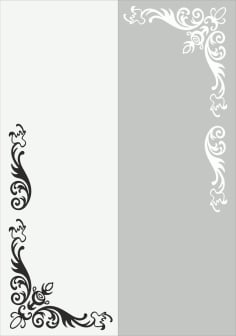 Border Elegant Panel Grill Partition Design CDR File