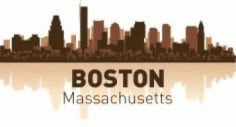 Boston Skyline CDR Vectors File