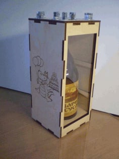 Bottle Box Laser Cut CDR File