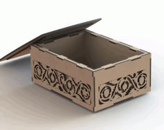 Box Decorated Double Wall Laser Cut Free CDR Vectors File
