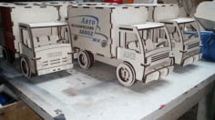 Box Truck Cargo Van Mini Truck Laser Cut Design CDR File