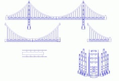 Golden Gate Bridge Drawing DXF File