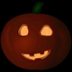 Brown Pumpkin Vector SVG File