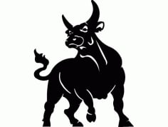 Bull Laser Cutting Free DXF Vectors File