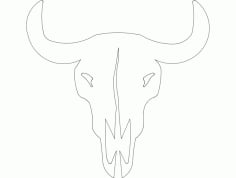 Bull Skull Head DXF File