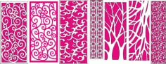 Bunch of Pink Seamless Vertical Banner CDR File