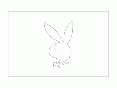 Bunny Animal Line Vector Art DXF File