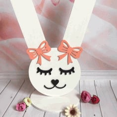 Bunny Rubber Bands and Hairpins Stand Laser Cut CDR File