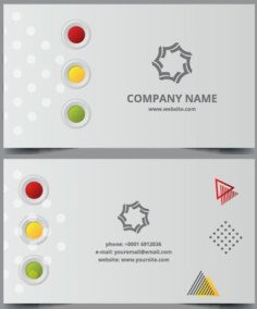 Business Card Grey Theme Free Vector