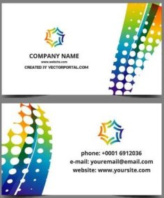 Business Card Layout Design Free Vector