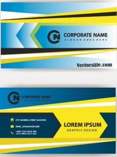 Business Card Multiple Color Visiting Card Template Free Vector