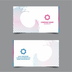 Business Card Template Arrows Circles Free Vector