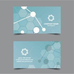 Business Card Template Chemical Lab Theme Free Vector