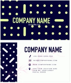 Business Card Template Colorful Flat Geometric Shapes Decor Vector File