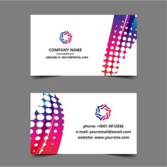 Business Card Template Design Vector Free Vector